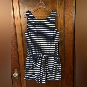 Vineyard Vines Navy and White Striped Romper